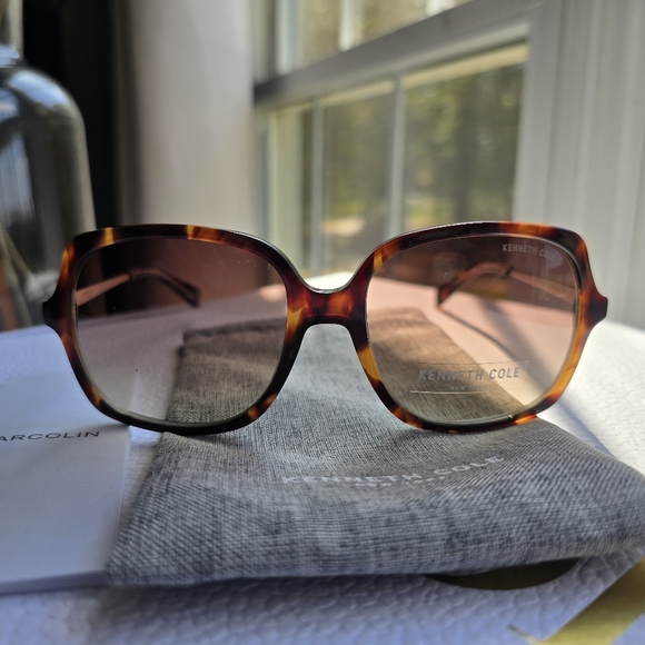 Kenneth Cole Tortoise Sunglasses for Women - Picture 1 of 4